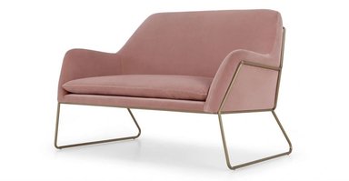 SOFÁ YOLODECORO LOVESEAT 2 CUERPOS FRAME ROSA