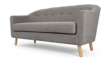 SOFÁ YOLODECORO LOTTIE 2 CUERPOS GRIS TIZA