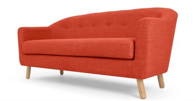 SOFÁ YOLODECORO LOTTIE 2 CUERPOS NARANJA TOSCANA