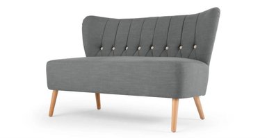 SOFÁ YOLODECORO CHARLEY 2 CUERPOS GRIS GRAFITO