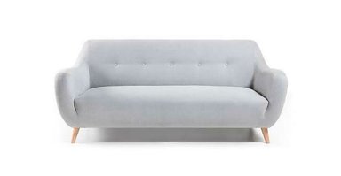 SOFÁ YOLODECORO EMMA 2 CUERPOS PLOMO CLARO