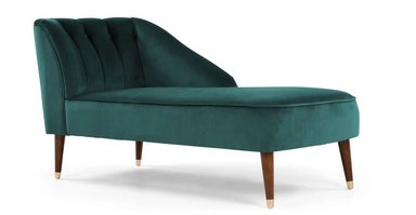 CHAISE LONGUE YOLODECORO MARGOT A LA DERECHA AZUL PAVO REAL