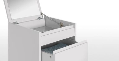 COMODA YOLODECORO ELONA TOCADOR COBRE 4 CAJONES GRIS - 3