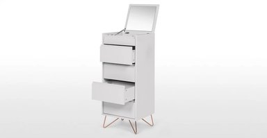 COMODA YOLODECORO ELONA TOCADOR COBRE 4 CAJONES GRIS - 4