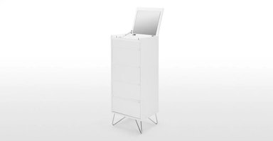 COMODA YOLODECORO ELONA TOCADOR BRILLANTE 4 CAJONES BLANCO - 4