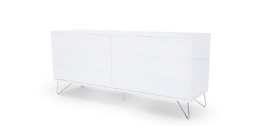 CÓMODA ANCHA ELONA - BLANCO BRILLANTE