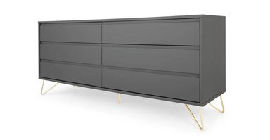 CÓMODA ANCHA ELONA - GRIS CARBÓN