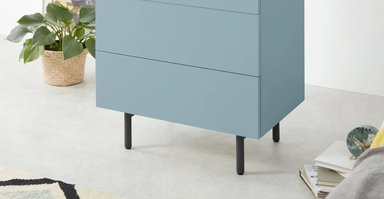 CÓMODA MINO - AZUL CERCETA Y ROBLE - 3