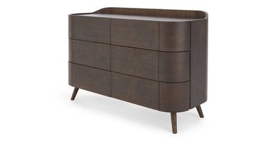 COMODA YOLODECORO ADA ANCHA ROBLE OSCURO 6 CAJONES MARRON