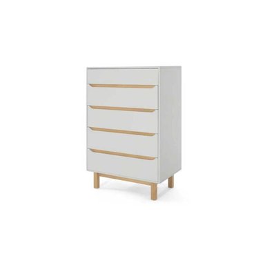 CÓMODA ALTA JAYDEN - GRIS Y ROBLE