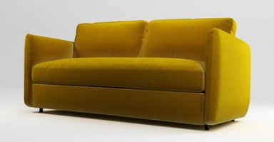 SOFÁ YOLODECORO FLETCHER 3 CUERPOS AMARILLO AZAFRÁN