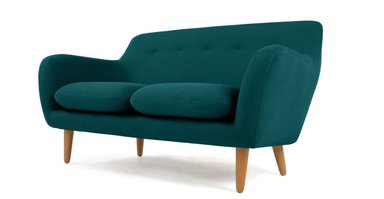 SOFÁ YOLODECORO DYLAN 2 CUERPOS AZUL MINERAL