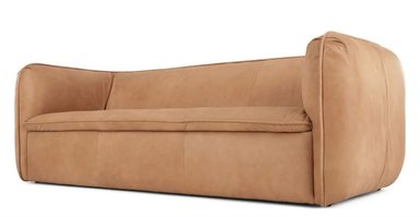 SOFÁ YOLODECORO BERKO 3 CUERPOS CUERO CANELA