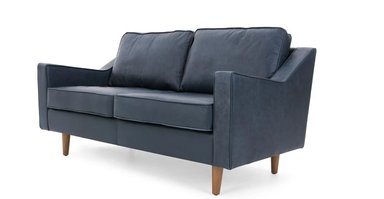 SOFÁ YOLODECORO DALLAS 2 CUERPOS CUERO AZUL MEDIANOCHE