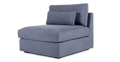 ASIENTO MODULAR YOLODECORO TRENT CON FUNDA EXTRAÍBLE AZUL LAVADO
