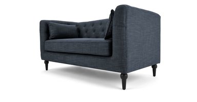 SOFÁ YOLODECORO FLYNN 2 CUERPOS LINO AZUL ATLÁNTICO