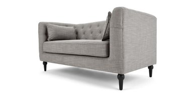 SOFÁ YOLODECORO FLYNN 2 CUERPOS LINO GRIS