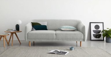 SOFÁ YOLODECORO HARING 3 CUERPOS GRIS PLATEADO