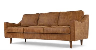 SOFÁ YOLODECORO DALLAS 3 CUERPOS CUERO CANELA