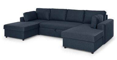 SECCIONAL YOLODECORO AIDIAN AZUL EN U REAL