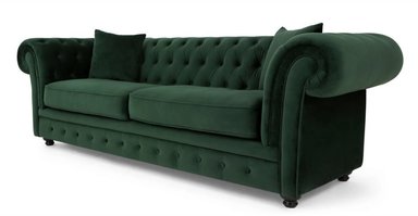 SOFÁ DE 3 CUERPOS CHESTERFIELD BRANAGH - VERDE PINO