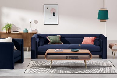 SOFÁ YOLODECORO MATHILDE 3 CUERPOS BLUE VELVET