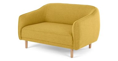 SOFÁ YOLODECORO HARING 2 CUERPOS AMARILLO MOSTAZA