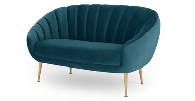 SOFÁ YOLODECORO PRIMROSE 2 CUERPOS AZUL CERCETA