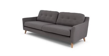 SOFÁ DE 3 CUERPOS RUFUS - GRIS RINOCERONTE