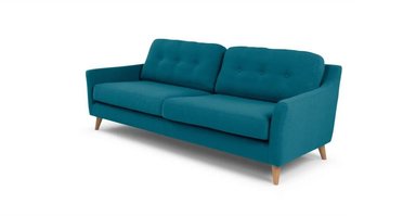 SOFÁ YOLODECORO RUFUS 3 CUERPOS AZUL INTENSO