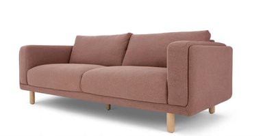 SOFÁ YOLODECORO KARSON 3 CUERPOS ROSA EMPOLVADO