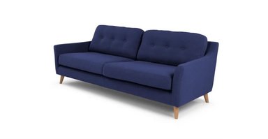 SOFÁ DE 3 CUERPOS RUFUS - AZUL COBALTO OSCURO