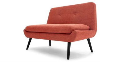 SOFÁ YOLODECORO JONNY 2 CUERPOS NARANJA REVIVAL