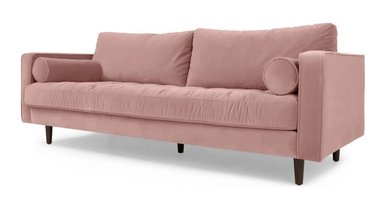 SOFÁ YOLODECORO SCOTT 3 CUERPOS ROSA PALO