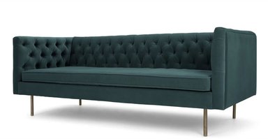 SOFÁ DE 3 CUERPOS JULIANNE - AZUL PETRÓLEO