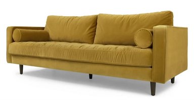 SOFÁ YOLODECORO SCOTT 3 CUERPOS DORADO