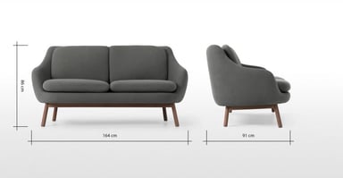 SOFÁ DE 2 CUERPOS OSLO - GRIS MARGA - 5