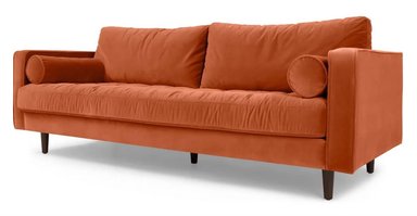SOFÁ YOLODECORO SCOTT 3 CUERPOS NARANJA TOSTADO