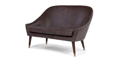 SOFÁ YOLODECORO SEATTLE 2 CUERPOS CUERO MARRÓN OXFORD PREMIUM