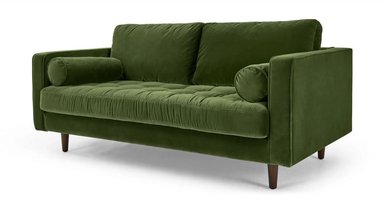 SOFÁ YOLODECORO SCOTT 2 CUERPOS VERDE HIERBA