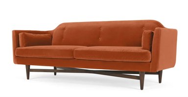 SOFÁ YOLODECORO IMANI 3 CUERPOS NARANJA TOSTADO