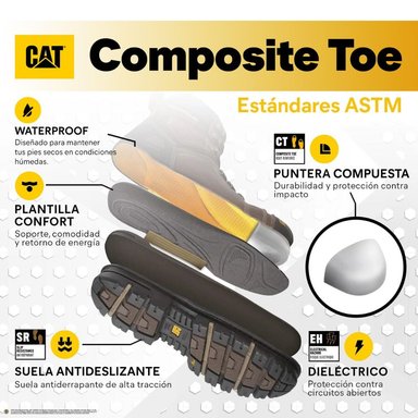 BOTINES HOMBRE THRESHOLD + WP NM CT MARRÓN - 8
