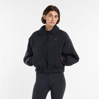CASACA MUJER WOVEN BOMBER NEGRO - 1
