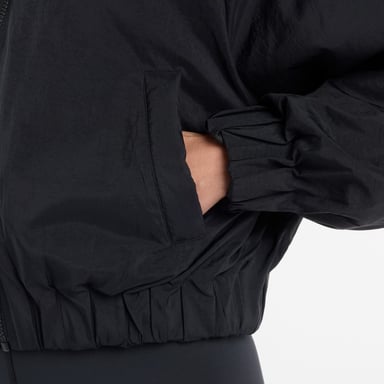 CASACA MUJER WOVEN BOMBER NEGRO - 5