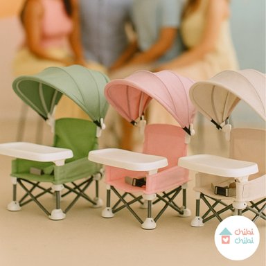 SILLA DE COMER PORTÁTIL CON TAPASOL