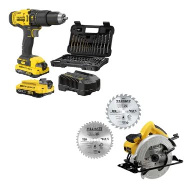 SIERRA CIRCULAR 1600W + 2 DISCOS SIERRA STANLEY SC16D2-B3