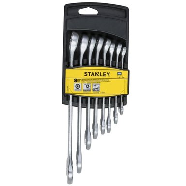 SET DE LLAVES COMBINADAS MILIMÉTRICAS 8 UNIDADES STANLEY - STMT73648-LA