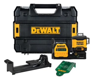 NIVEL LÁSER DE 3 LÍNEAS X 360° 12V / 20V MAX LUZ VERDE 30 MTS BARETOOL DEWALT DCLE34030GB