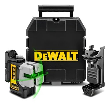 NIVEL LÁSER DE 3 LÍNEAS LUZ VERDE 20 MTS DEWALT DW089CG