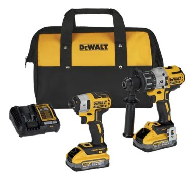 KIT TALADRO PERCUTOR 1/2 + ATORNILLADOR 1/4 DEWALT DCK299H2